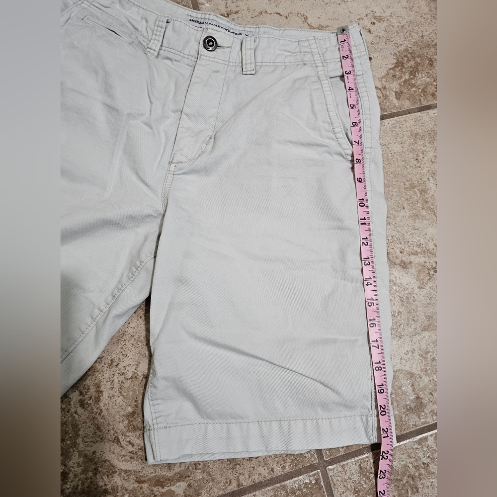American Eagle Men’s 32 Khaki Longboard Shorts Cotton Relaxed Fit Casual - Picture 7 of 7